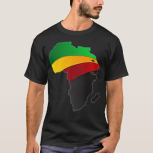 African Map Art American Gift Beautiful Black His T-Shirt