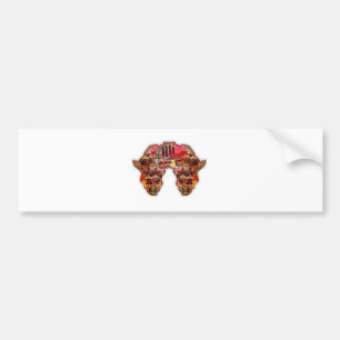 African Map: Celebrate the Season with Culture Bumper Sticker
