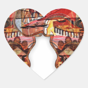 African Map: Celebrate the Season with Culture Heart Sticker