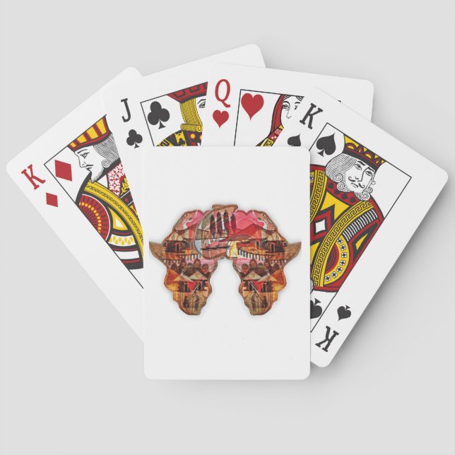 African Map: Celebrate the Season with Culture Playing Cards (Back)