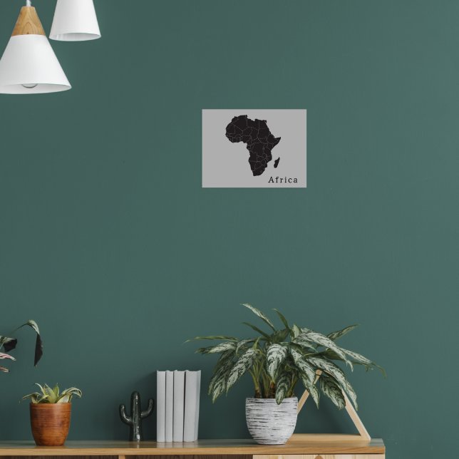 African map continent Map Poster (Living Room 1)