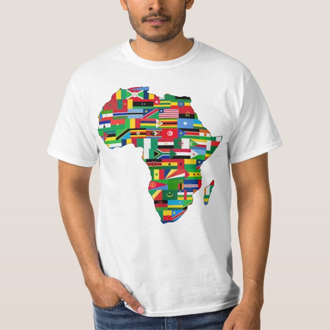 African Map Flags T-Shirt (Front)