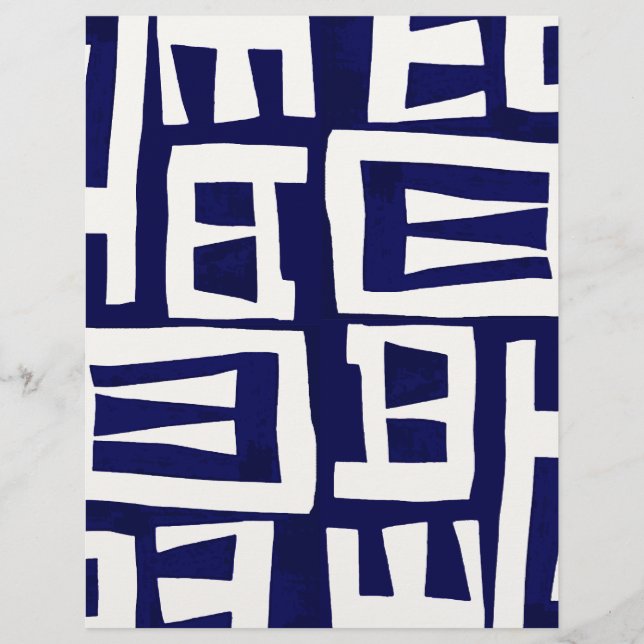 African Map - Navy Ivory (Front)