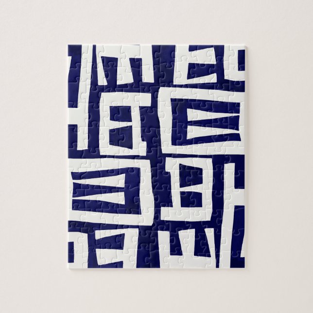 African Map - Navy Ivory Jigsaw Puzzle (Vertical)