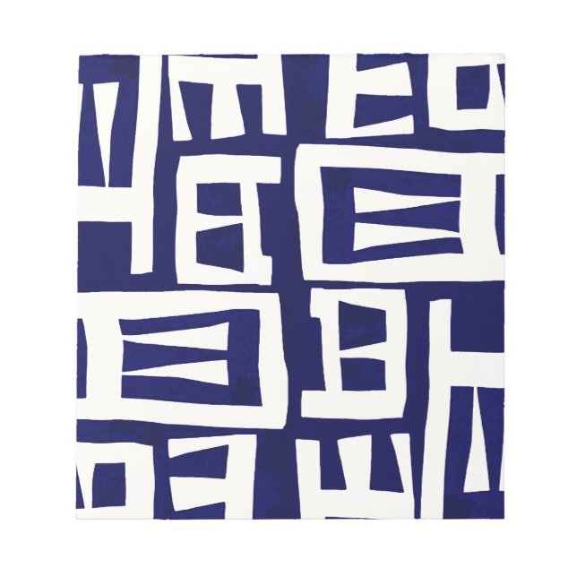 African Map - Navy Ivory Notepad (Front)