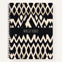 African Marocco Waves Geometric Gold Pattern