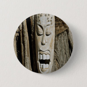 African Mask Button