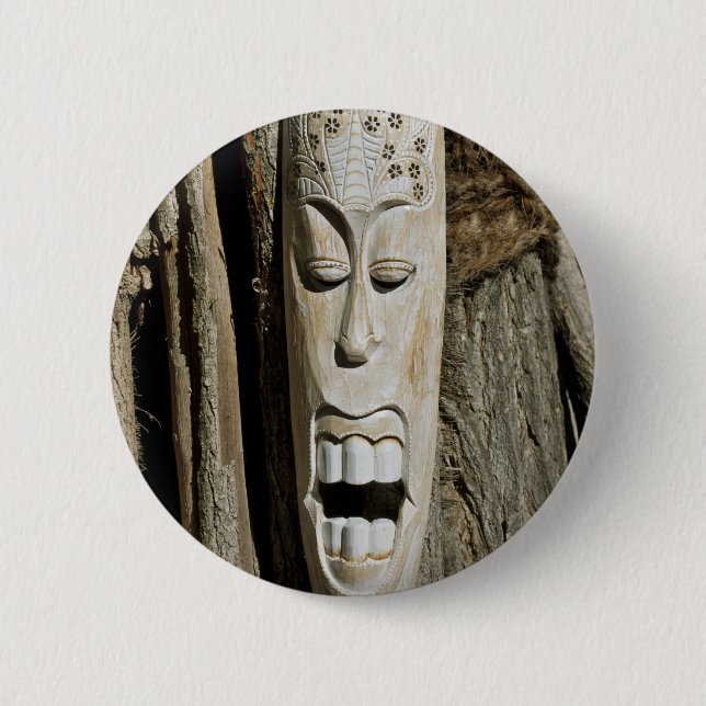 African Mask Button (Front)
