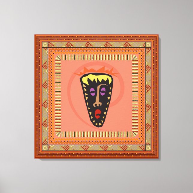 African mask canvas print (Front)