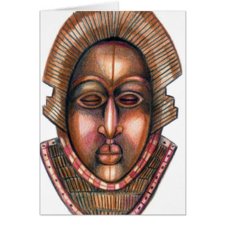 African Mask Card