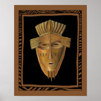 African Mask Painting by Chariklia Zarris