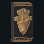 African Mask Painting by Chariklia Zarris Samsung S4 Wallet Case<br><div class="desc">Chariklia Zarris created this painting of an African mask. Many of these masks are used in ceremonies so a community of people can communicate with deceased ancestors or the spirits of animals. Bring a bit of traditional African culture into your home!</div>