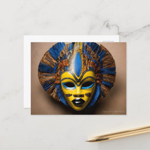 African Mask Postcard