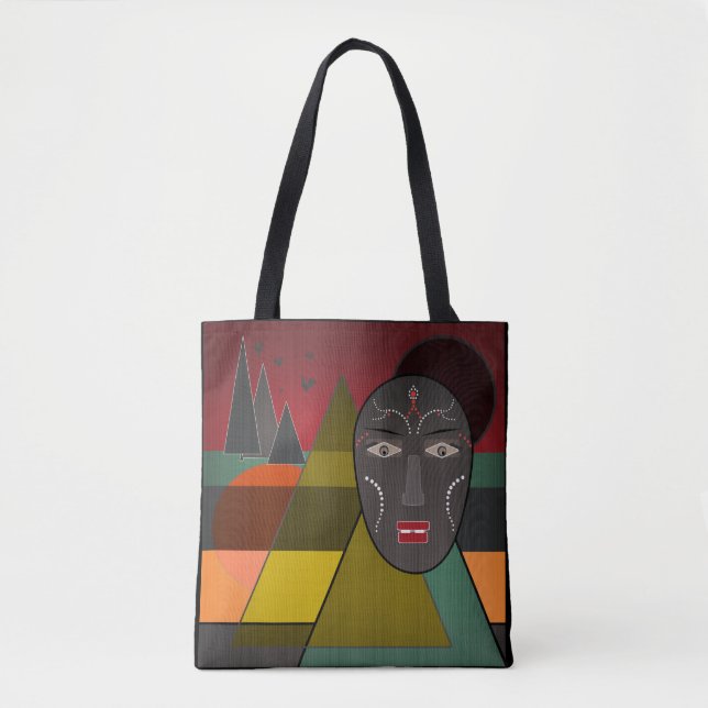 African mask tote bag (Front)