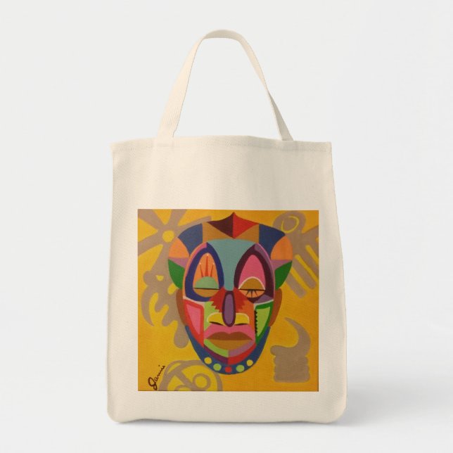 African Mask Tote Bag (Front)