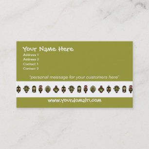 African Masks Business Cards