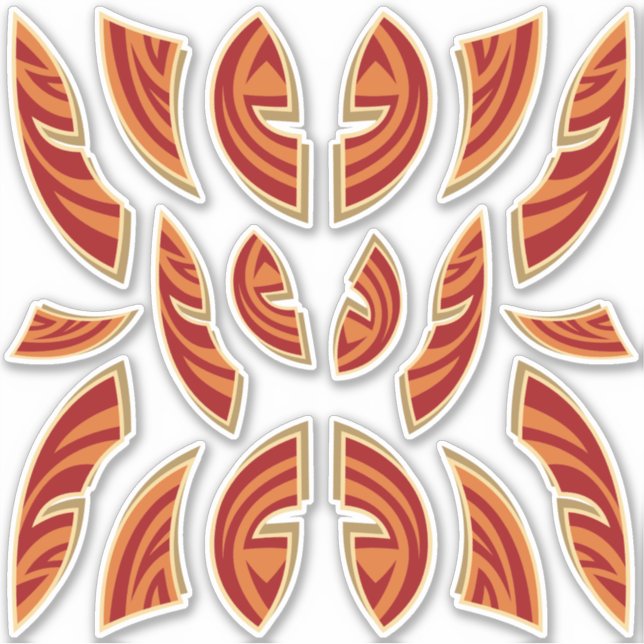 African Masks Icon Collection Contour Stickers (Front)