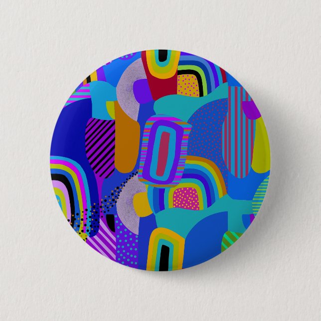 African Maximalist Landscape Map 6 Cm Round Badge (Front)