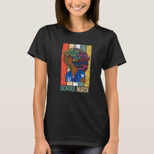 African Melanin School Nurse Melanin Poppin Black T-Shirt