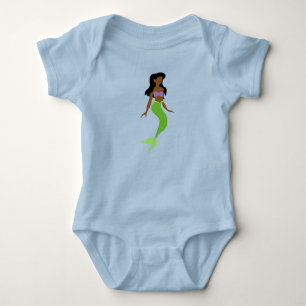 african mermaid baby bodysuit