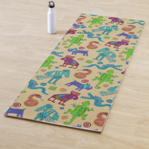 African Mexican Culture Primitive Tribal Pattern 1 Yoga Mat