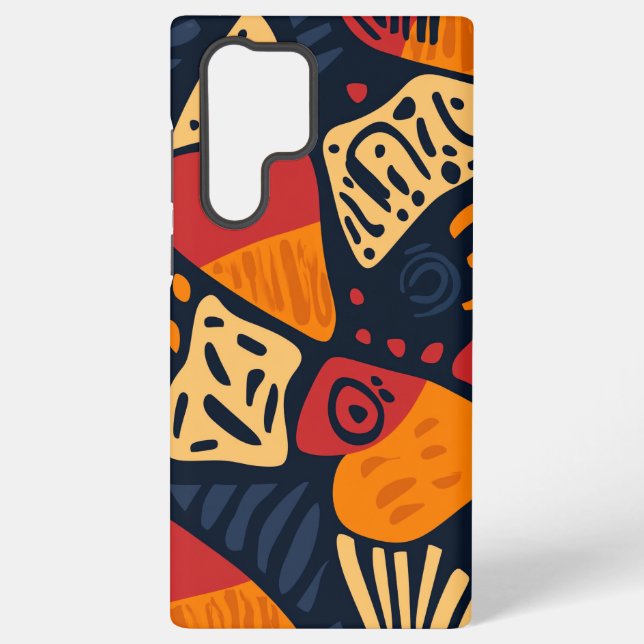 African Minimalist Chic Samsung Galaxy S22 Ultra Case (Back)
