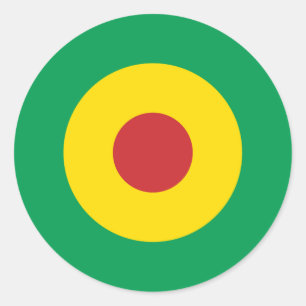 African Mod Round Sticker
