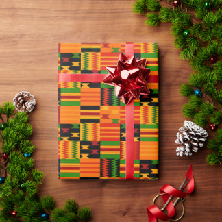 African Modern Kente Tribal Style Wrapping Paper