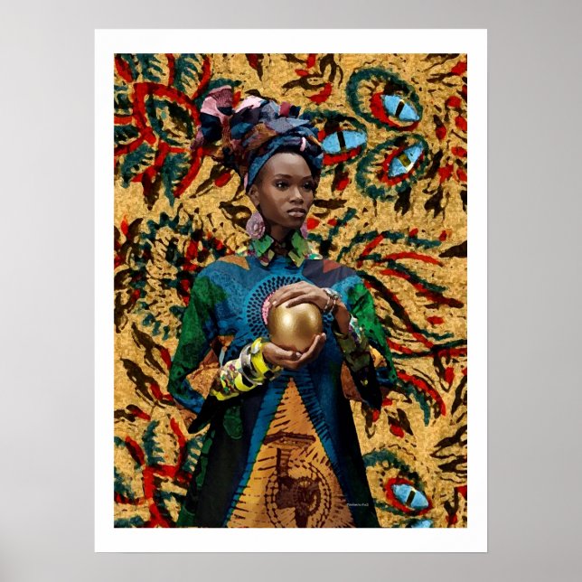 African Mojo Princess: Modern Afrocentric Poster (Front)