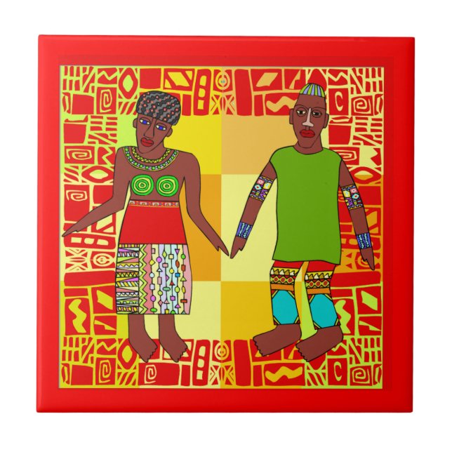 African Motif  Ceramic Tiles (Front)