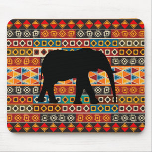 African Motif Colourful Decorative Pattern Mouse Pad