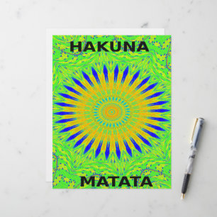 African Motif Design in Green and Gold Art Print