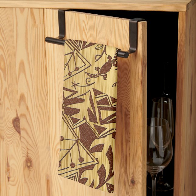 African Motif  Tea Towel (Thirds Fold)