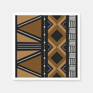 African Mud Cloth Bogolan Designer Paper Napkins