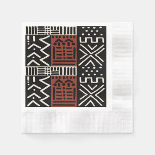 African Mud Cloth Bogolan Inspired Paper Napkins