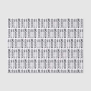 African Mud Cloth MC3 Black on White Tissue Paper