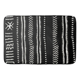 African   Mud Cloth  Pattern Bath Mat