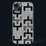 African Mudcloth Textile with Geometric Patterns iPhone 13 Case<br><div class="desc">This print was made by Norman Wyatt,  Jr. in the style of an African mudcloth. The mudcloth textile originated in Mali and is a sign of cultural identity. Display your love of global culture and geometric patterns by purchasing this print!</div>