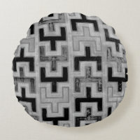 African Mudcloth Textile with Geometric Patterns