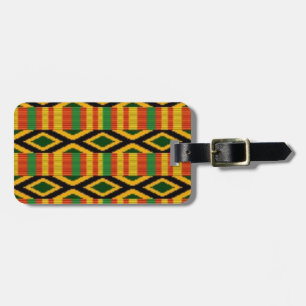 African Multi Colour Pattern Print Design Luggage Tag