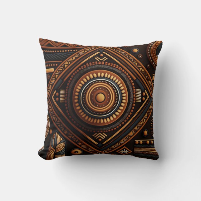 African native traditional pattern. Ethnic Africa Cushion (Front)