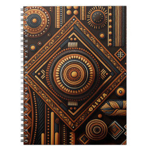 African native traditional pattern. Ethnic Africa Notebook
