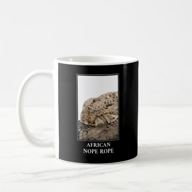 African Nope Rope - Puff adder Snake Danger Coffee Mug (Left)
