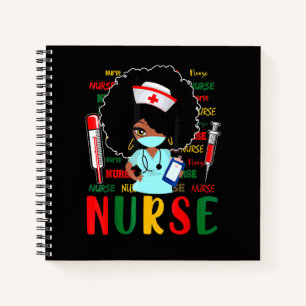 African Nurse Black History Month Pride Black Wome Notebook