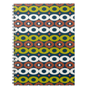 African Oval Shapes: Colourful Seamless. Notebook