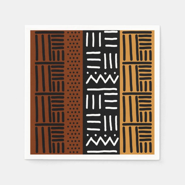 African Party, Wedding Napkins (Front)