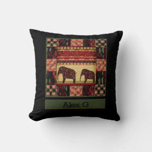 African patchwork cushion