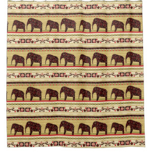 African patchwork shower curtain