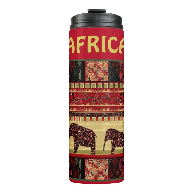 African patchwork  thermal tumbler (Front)