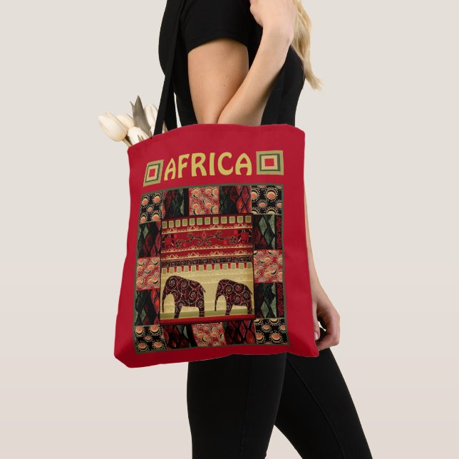 African patchwork  tote bag (Close Up)